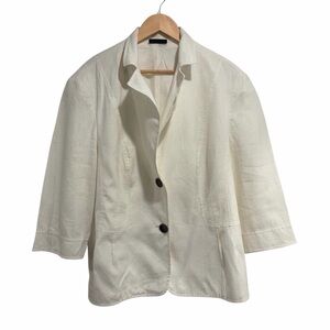 Gerry Weber Women’s Linen Blend Blazer Button-Front Jacket